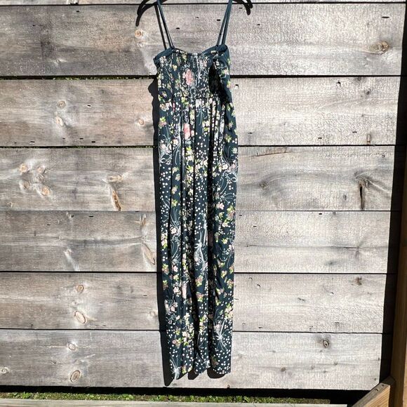 Band of Gypsies Women's Multicolor Sleeveless Wide Leg Floral Jumpsuit - Picture 6 of 8